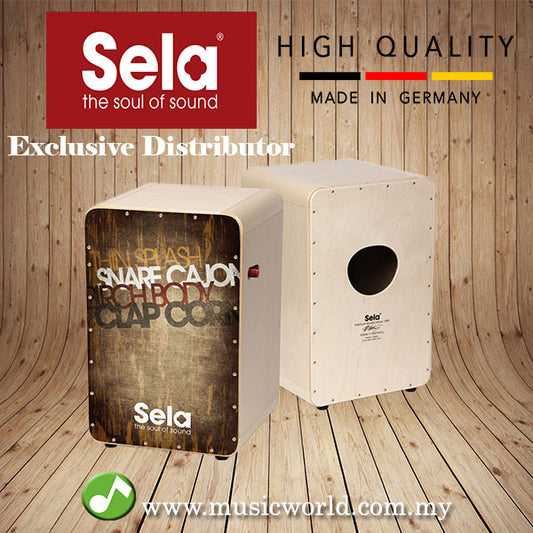Sela SE 079 Cajon Casela Pro Vintage Brown Professional Snare Cajon Bundle (SE079)