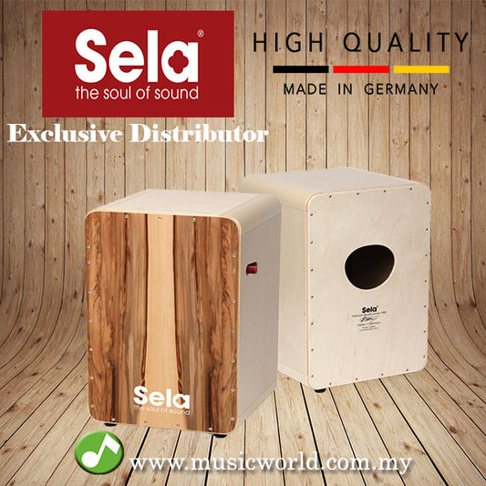 Sela SE 010 CaSela Pro Satin Nut Professional Snare Cajon With On Off Mechanism (SE010)