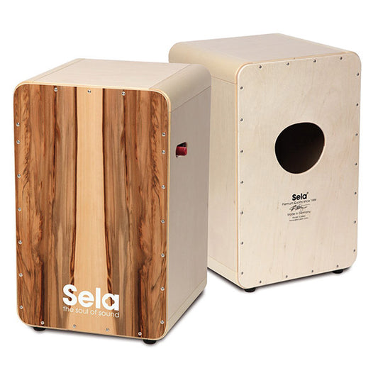 Sela SE 010 CaSela Pro Satin Nut Professional Snare Cajon With On Off Mechanism (SE010)