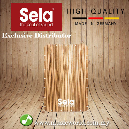 Sela SE 016 Zebrano Playing Surface Zebra Cajon Drum Kit - Front Plate Only (SE016)