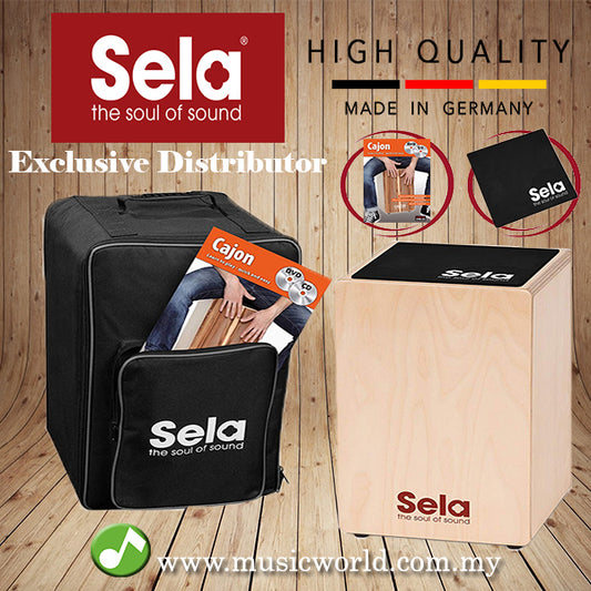Sela SE 152 EN Primera Cajon Beginner Bundle with Backpack + Cajon Pad + book + DVD (SE152)