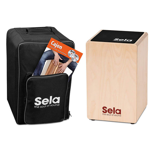 Sela SE 152 EN Primera Cajon Beginner Bundle with Backpack + Cajon Pad + book + DVD (SE152)