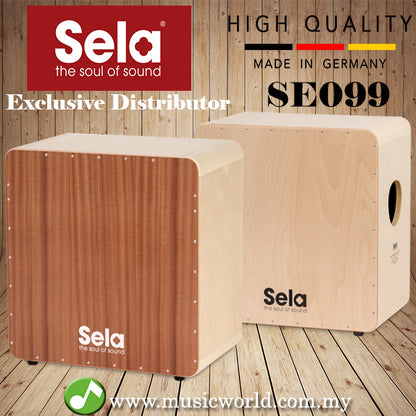 Sela SE 099 Bass Cajon birch body 2 playing surfaces Snare System Box Drum Percussion (SE099)