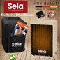 Sela SE 129 Varios Brown Cajon Set with Backpack + cajon pad + Book + CD and DVD Box Drum (SE129)