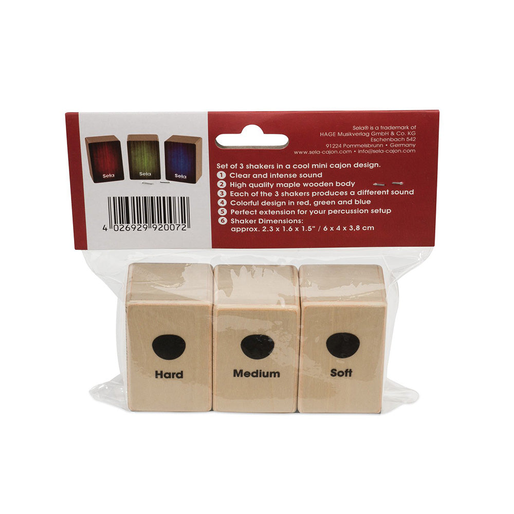 Sela SE 108 Mini Cajon Shaker Set Soft, Medium, Hard (SE108)