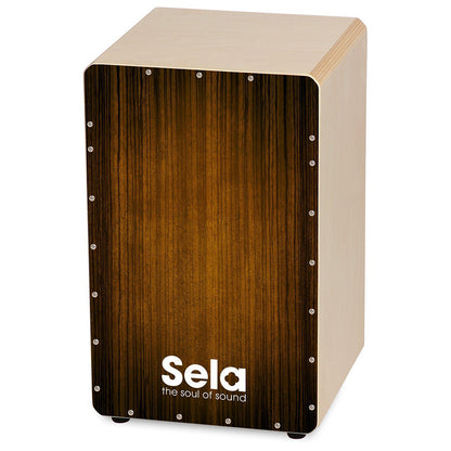 Sela SE 129 Varios Brown Cajon Set with Backpack + cajon pad + Book + CD and DVD Box Drum (SE129)