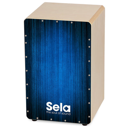 Sela SE 130 Varios Blue Cajon Set with Backpack + cajon pad + Book + CD and DVD Box Drum (SE130)