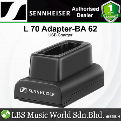 Sennheiser L 70 Adapter-BA 62 USB Charger for BA 62 Rechargeable Battery