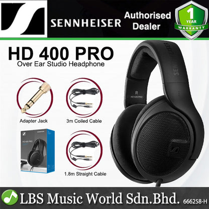 Sennheiser HD 400 Pro Over Ear Wired Studio Headphone with Velour Earpad