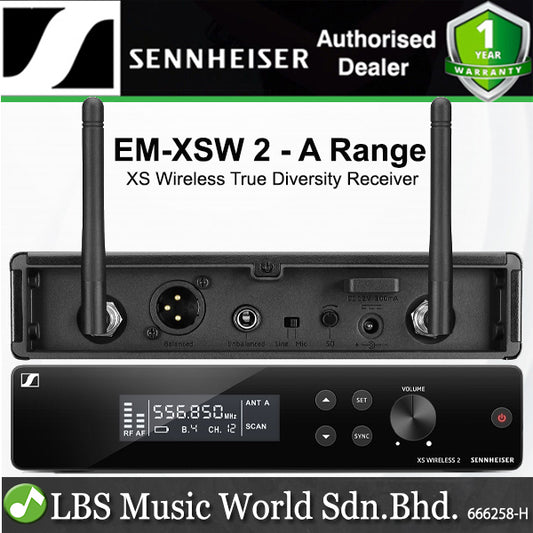 Sennheiser EM-XSW 2 XS Wireless True Diversity Analog Receiver with Detachable Antenna (EMXSW2)
