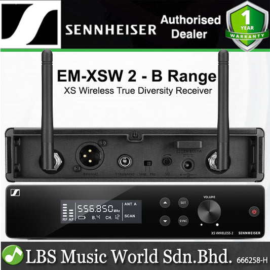 Sennheiser EM-XSW 2 XS Wireless True Diversity Analog Receiver with Detachable Antenna (EMXSW2)