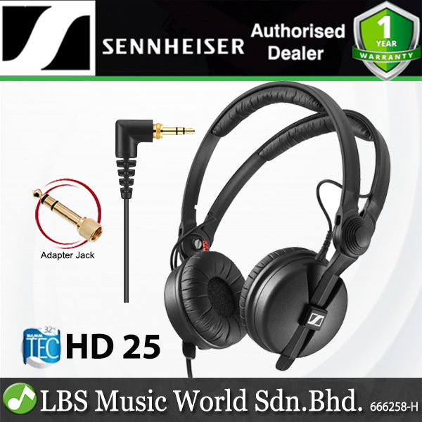Sennheiser HD 25 Closed Back On Ear Studio Headphones Flip Away Earcup Detachable Cables (HD25)