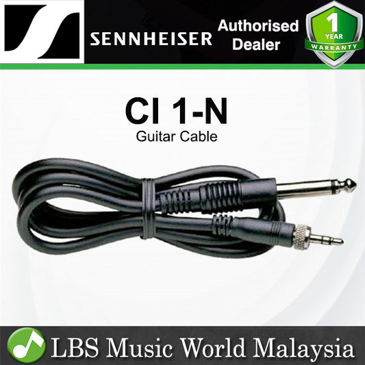 Sennheiser CI 1-N Locking 3.5mm to 1/4 inch Instrument Guitar Cable for Sennheiser Evolution Series Bodypack Transmitter (CI1 CI1N)