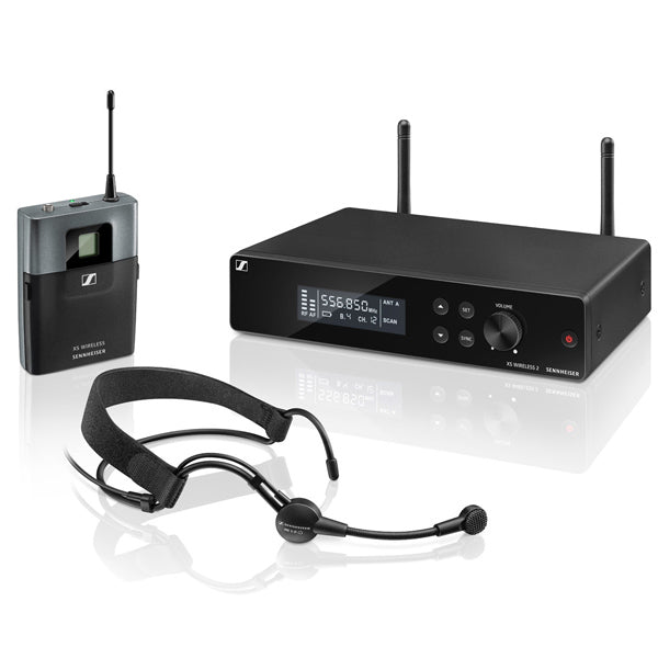 Sennheiser XSW 2-ME3 Wireless Microphone System with ME 3 Headworn Mic, SK-XSW Bodypack Transmitter and EM-XSW 2 Receiver (XSW2ME3)