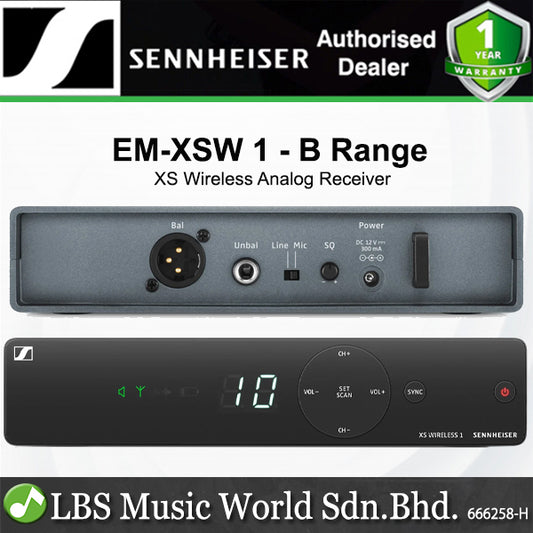 Sennheiser EM-XSW 1 XS Wireless Analog Receiver with Internal Integrated Antennas (EMXSW1)