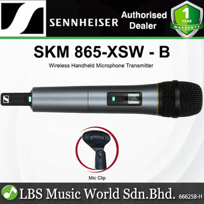 Sennheiser SKM 865-XSW Supercardioid Condenser Wireless Handheld Microphone Transmitter with e865 Mic Capsule (SKM865XSW)