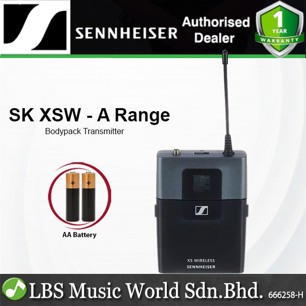 Sennheiser SK-XSW Wireless Bodypack Analog Transmitter with Microphone (SKXSW SK XSW)