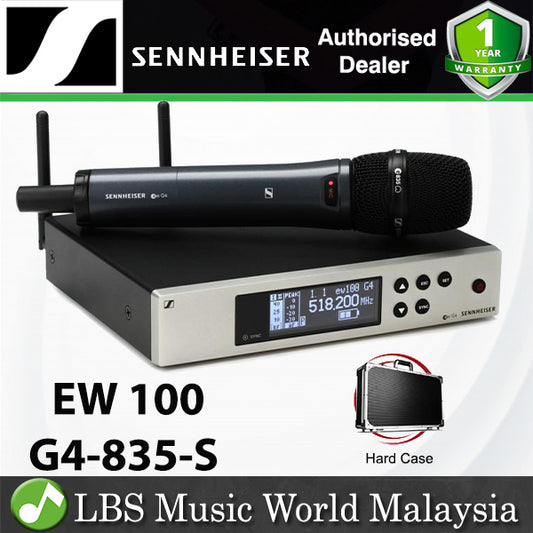 Sennheiser EW 100 G4-835-S Wireless Handheld Microphone System with Case (EW100G4835S)