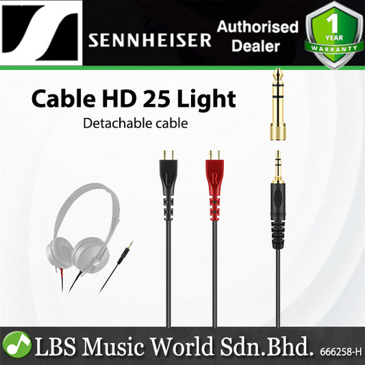 Sennheiser 1.5m Replacement Detachable Straight Cable for HD 25 Light