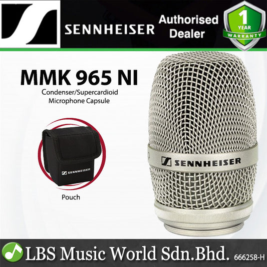 Sennheiser MMK 965 NI Supercardiod Condenser Microphone Capsule for Wireless Handheld Transmitters - Nickel (MMK965)