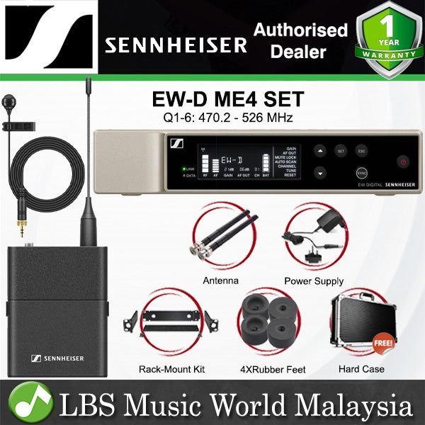 Sennheiser EW-D ME4 SET Digital Wireless Lavalier System with Cardioid Microphone With Hardcase (EWDME4)