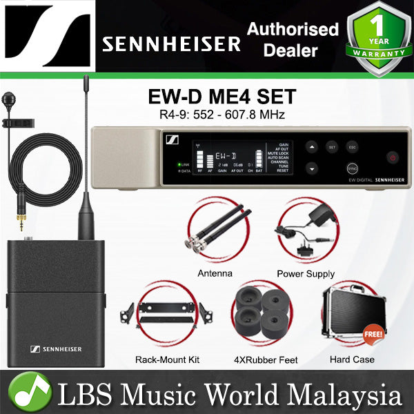 Sennheiser EW-D ME4 SET Digital Wireless Lavalier System with Cardioid Microphone With Hardcase (EWDME4)