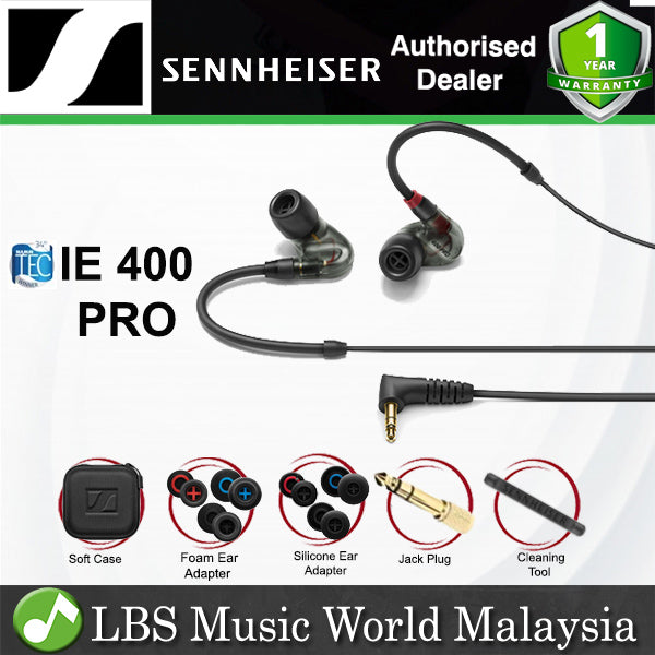Sennheiser IE 400 Pro In Ear Monitor Earphones SYS 7 Dynamic Transducer and Detachable Cable with Soft Case (IE400Pro)