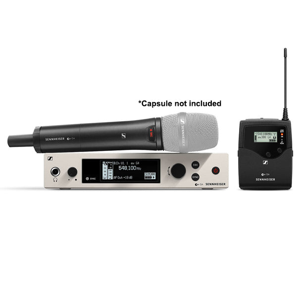 Sennheiser EW 300 G4-BASE COMBO Wireless Microphone System Handless Mics with Mute Switch ,Hardcase and Mic Stand (EW300G4BASE)
