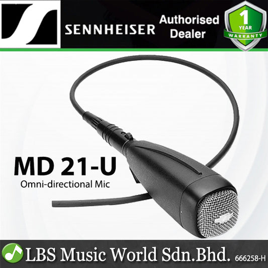 Sennheiser MD 21-U Rugged Omni Directional Microphone Speech Broadcasting Mic (MD21U)