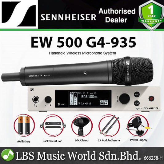 Sennheiser EW 500 G4-935 Wireless Handheld Microphone System with Hardcase and Mic Stand (EW500G4935)