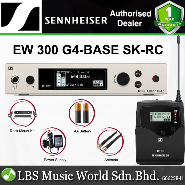 Sennheiser EW 300 G4-BASE SK-RC Wireless Microphone System with Bodypack and Hardcase (BASE SKRC)