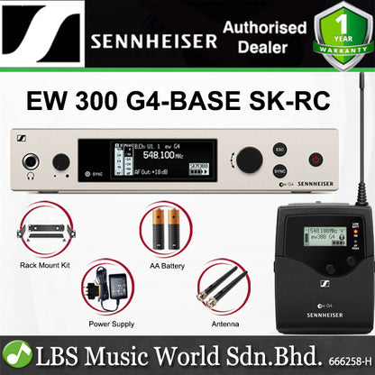 Sennheiser EW 300 G4-BASE SK-RC Wireless Microphone System with Bodypack and Hardcase (BASE SKRC)