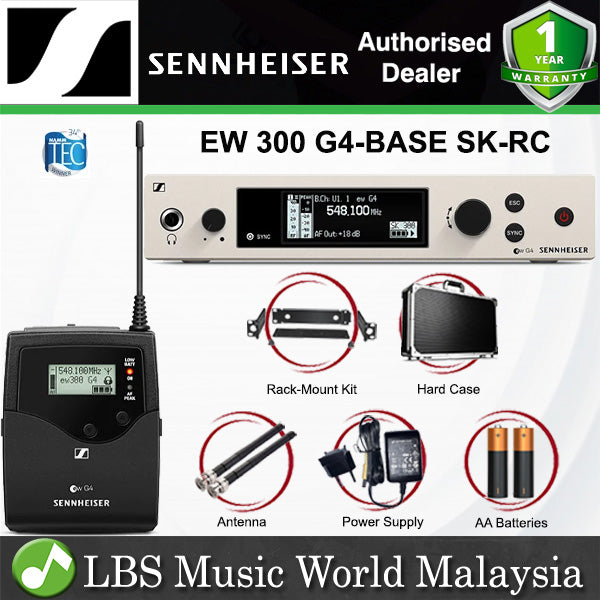 Sennheiser EW 300 G4-BASE SK-RC Wireless Microphone System with Bodypack and Hardcase (BASE SKRC)