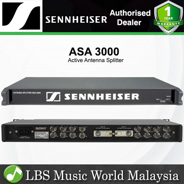 Sennheiser ASA 3000 8 Dual Receiver Active Wideband Antenna Splitter For Up to 16 Channels (ASA3000)