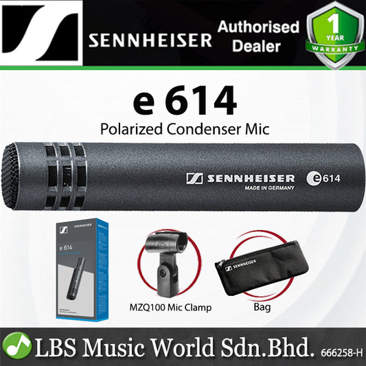 Sennheiser e 614 Small Diaphragm Condenser Super Cardioid Mic for Hi-Hat with Bag (e614)