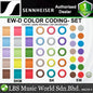 Sennheiser EW-D Color Coding Labels Wireless Link Identification for Evolution Wireless Digital Receivers and Transmitters