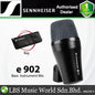 Sennheiser e 902 Dynamic Cardioid Bass Instrument Mic Kick Drum Microphone with Integral Stand Mount and Bag (e902)