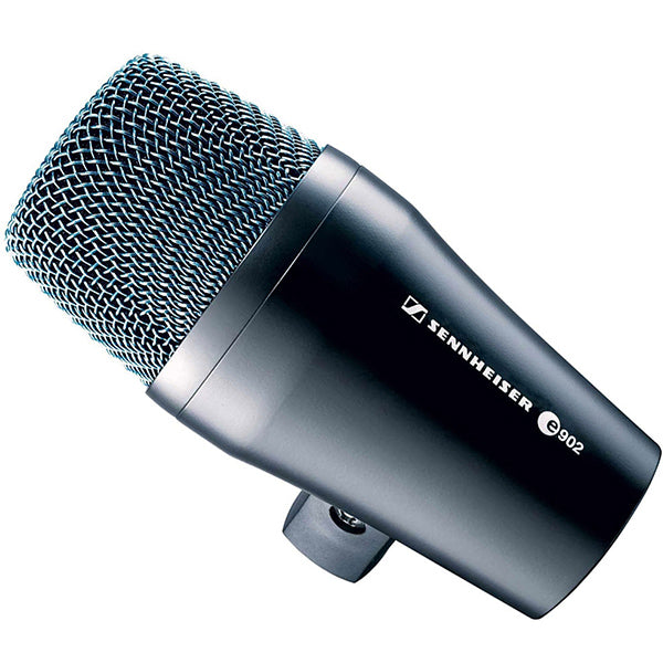 Sennheiser e 902 Dynamic Cardioid Bass Instrument Mic Kick Drum Microphone with Integral Stand Mount and Bag (e902)