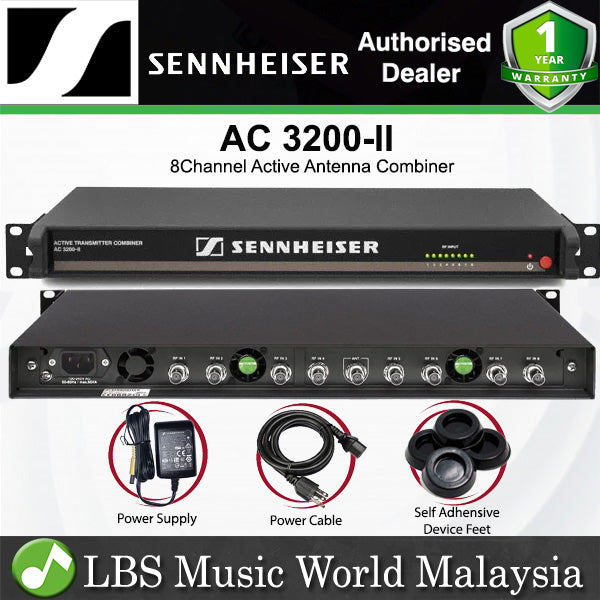 Sennheiser AC 3200-II Active 8 Channel 1 Antenna Combiner For 8 Transmitter (AC3200II)