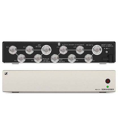 [Discontinued] Sennheiser ASA 214-UHF Active Wireless Antenna Splitter for G3 and G4 Receivers, with Power Supply and Eight 20 Inch BNC Cables (ASA214UHF)