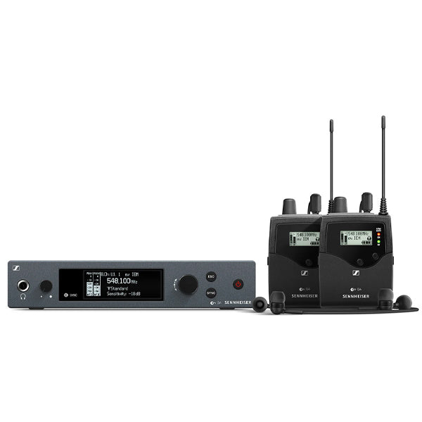 Sennheiser EW IEM G4-TWIN Double Wireless In Ear Monitoring System for Profesional Live Sound Applications with Hardcase(G4 Twin)
