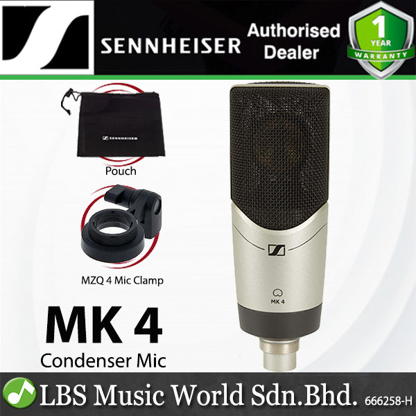 Sennheiser MK 4 Large Diaphragm Cardioid Mic Condenser Microphone (MK4)