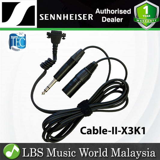 Sennheiser Cable-II-X3K1 Straight Copper Cable XLR 3 Connector with Stereo Jack for HMD and HME Headsets