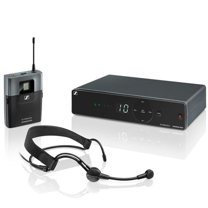 Sennheiser XSW 1-ME3 Wireless Headworn Microphone System with ME3 Headset Mic, SK-XSW Bodypack Transmitter and  EM-XSW 1 Receiver (XSW1ME3)