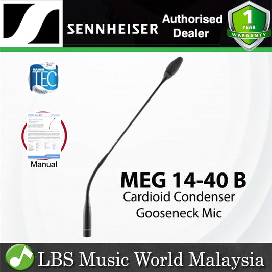 Sennheiser MEG 14-40 B Flexible Cardioid Condenser Gooseneck Microphone with KE10 Mic Capsule- Black (MEG1440B)
