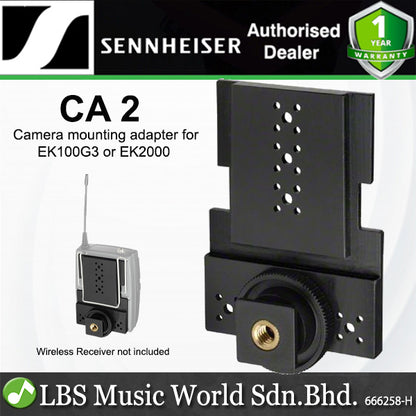 Sennheiser CA 2 Shoemount Adapter Camera Mountable for EK100G3 or EK2000 (CA2)