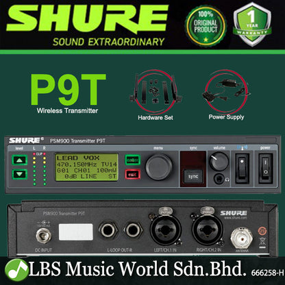 Shure P9T Wireless Transmitter for PSM900 In Ear Personal