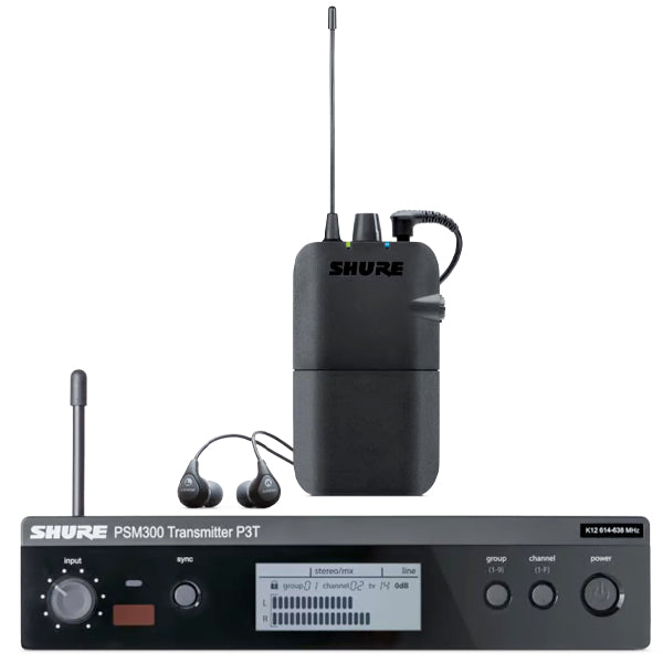 Shure P3TR112GR PSM300 Wireless In Ear Monitoring Set with SE112 Earphone