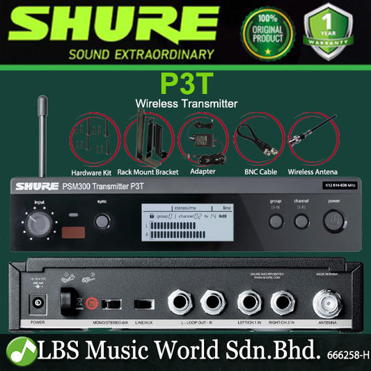 Shure P3T Wireless Monitor Transmitter for PSM 300 In-ear Monitoring System