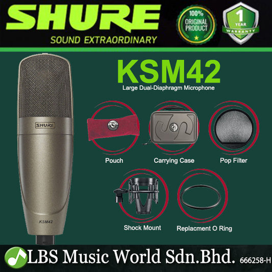 Shure KSM42 Large Dual Diaphragm Side Address Mic Condenser Vocal Microphone